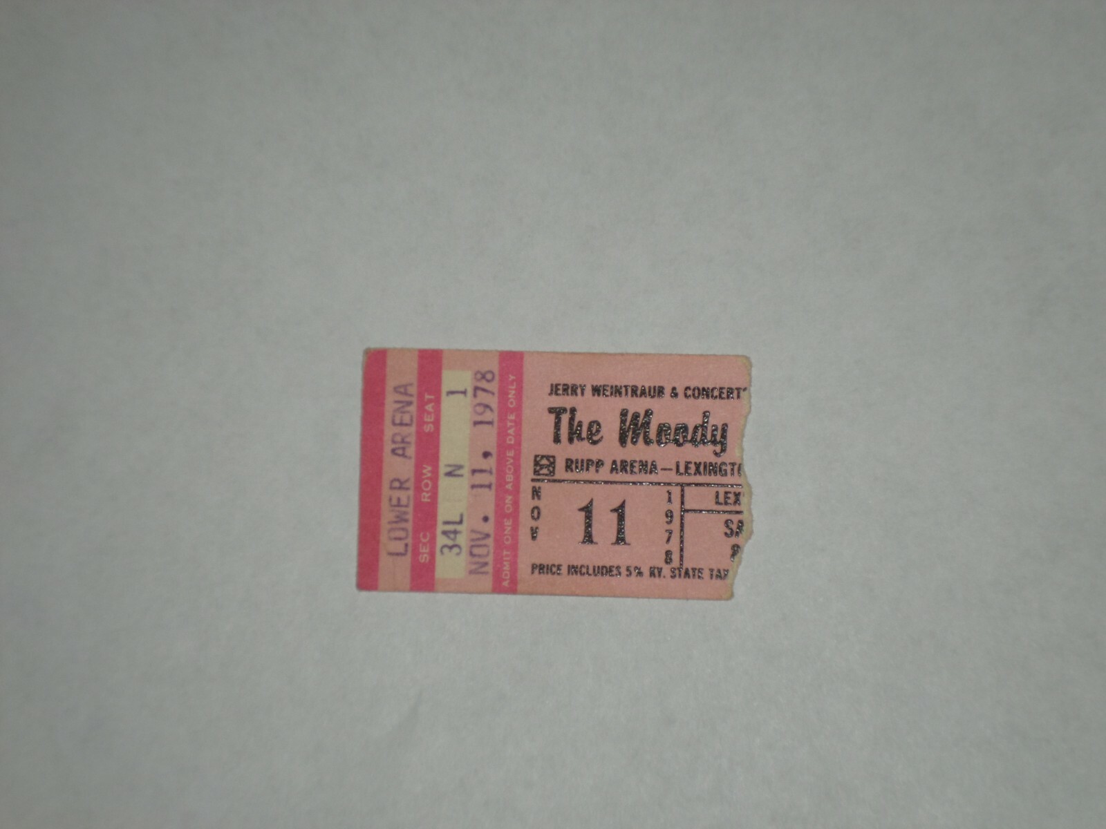 The Moody Blues Ticket Stub-1978-“Your Wildest Dreams”-Rupp Arena-Lexington,KY