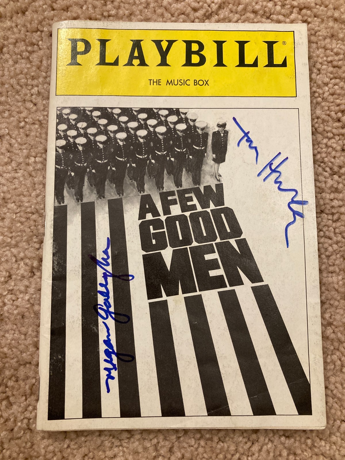Tom Hulce Megan Gallagher Signed Autographed A Few Good Men Playbill JG COA