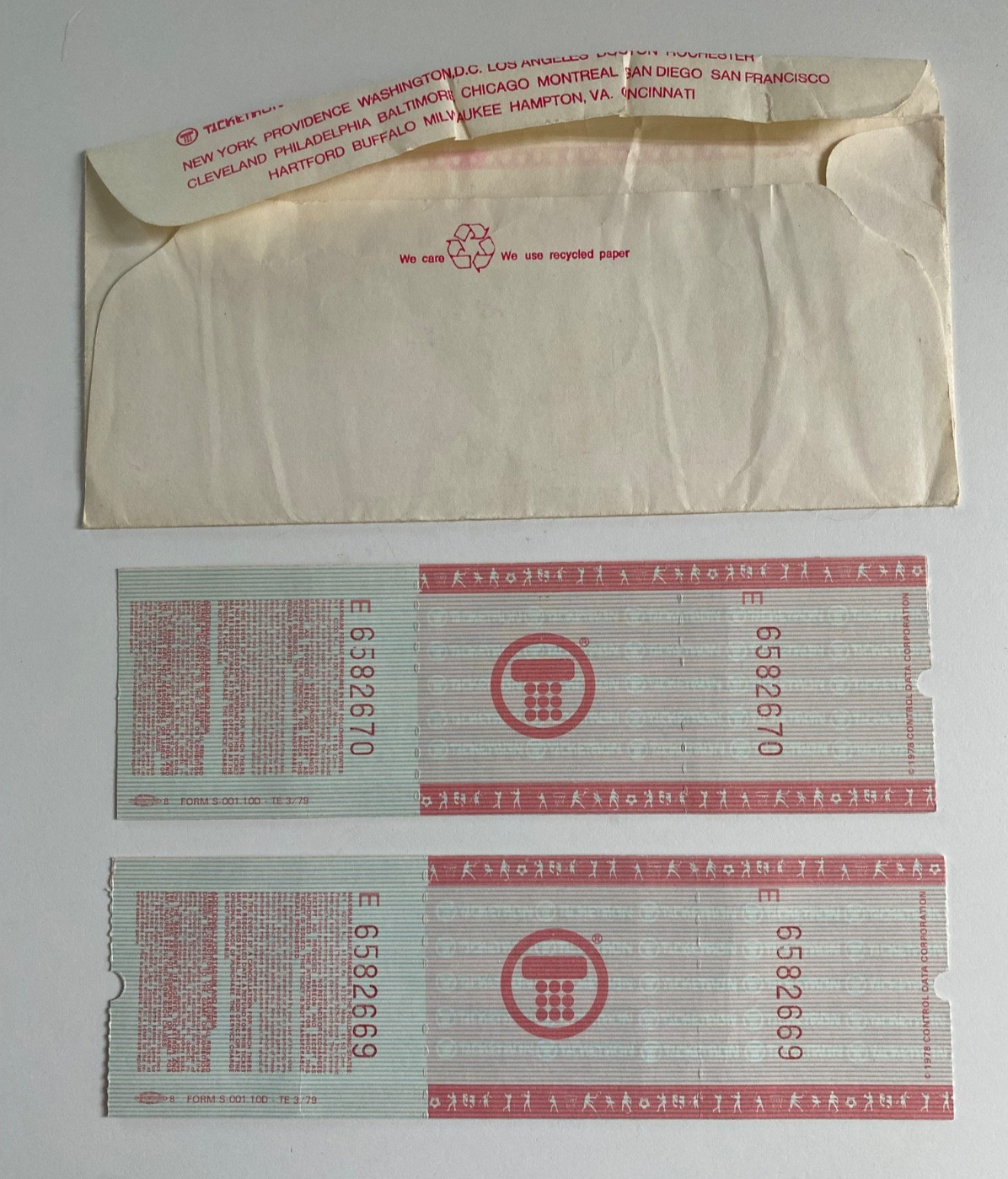 Lot of 2 vintage VAN MORRISON concert ticket stubs – Boston Orpheum Oct. 4, 1979