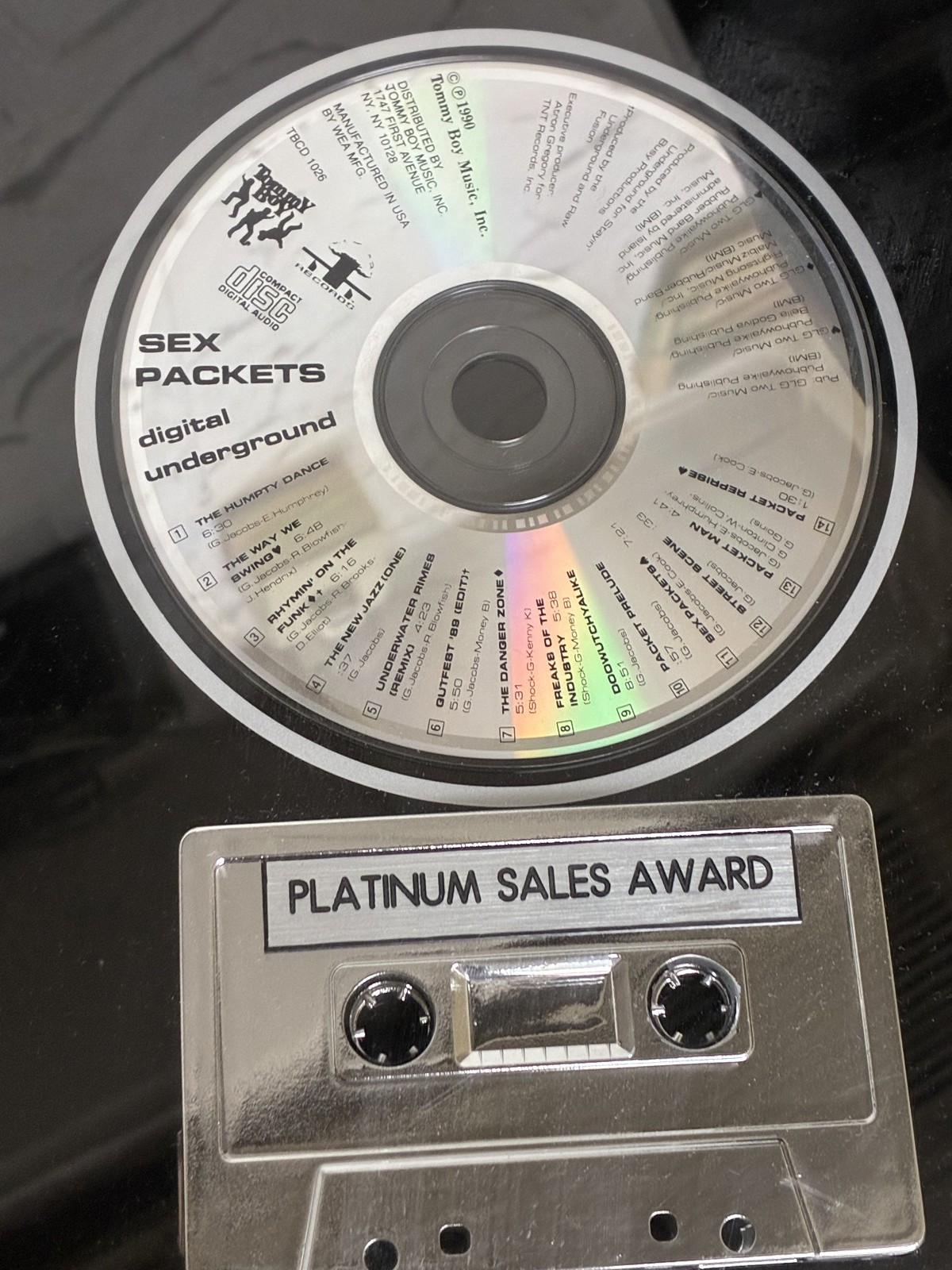 Digital Undeground 1990 Platinum Plaque Sex Packets Frankie Spano Hip Hop Rap