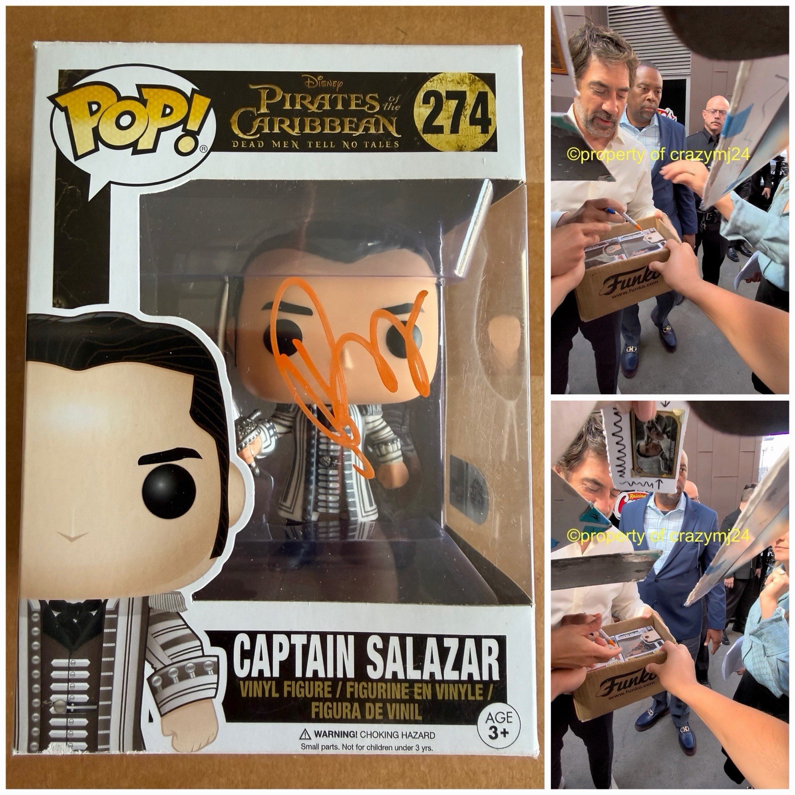Javier Bardem Signed Captain Salazar Funko Pirates of Caribbean Autograph SWAU