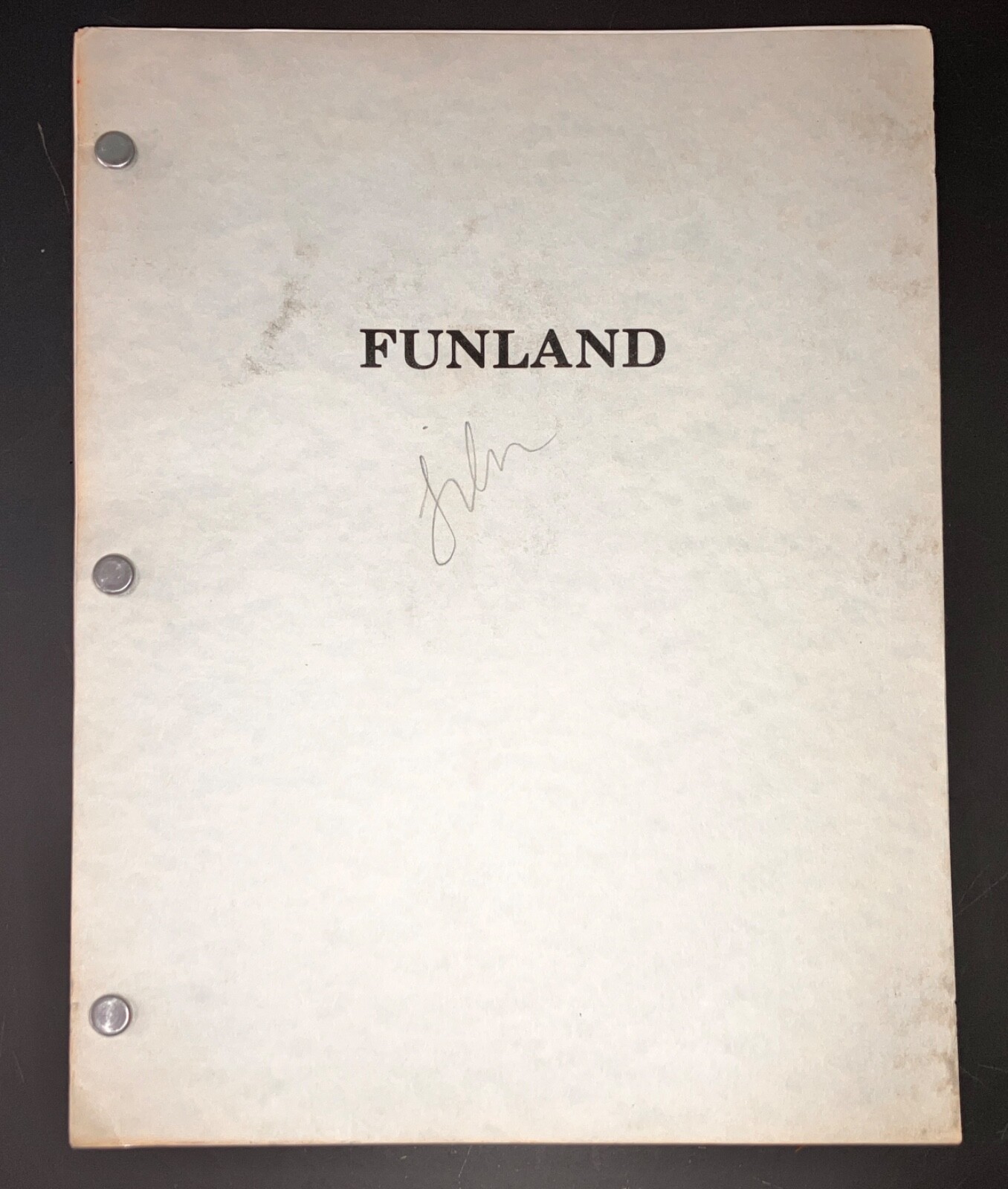 FUNLAND Original 1987 Killer Clown Carnival Horror Script COA