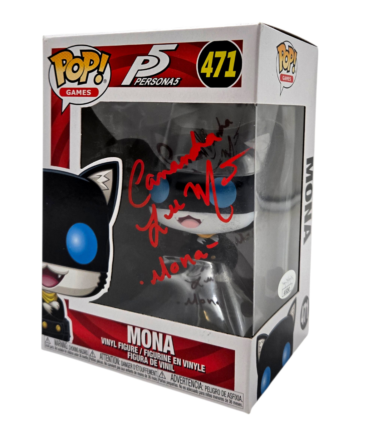 Cassandra Lee Morris Signed Funko Pop Persona 5 Mona Autograph JSA COA 347