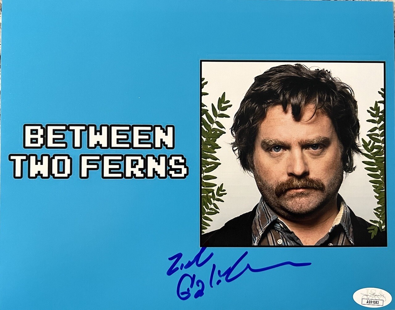 ZACH GALIFIANAKIS SIGNED 8×10 PHOTO BETWEEN TWO FERNS SHOW AUTOGRAPH JSA COA
