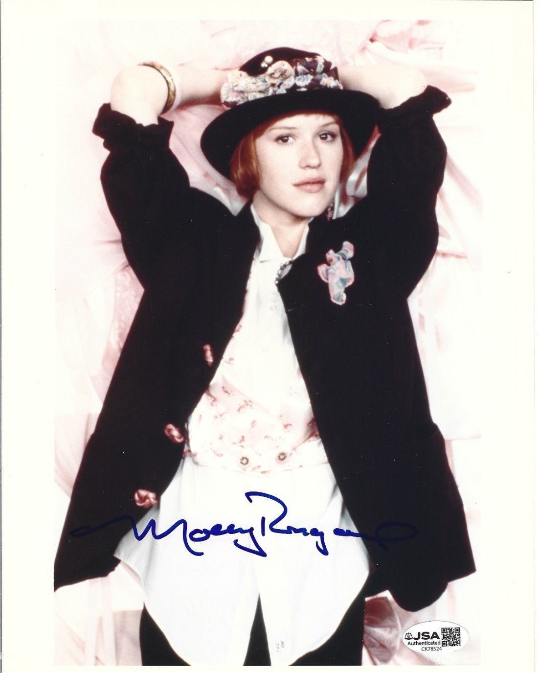 Molly Ringwald SIGNED Pretty In Pink Movie Promo Photo JSA COA Sixteen Candles