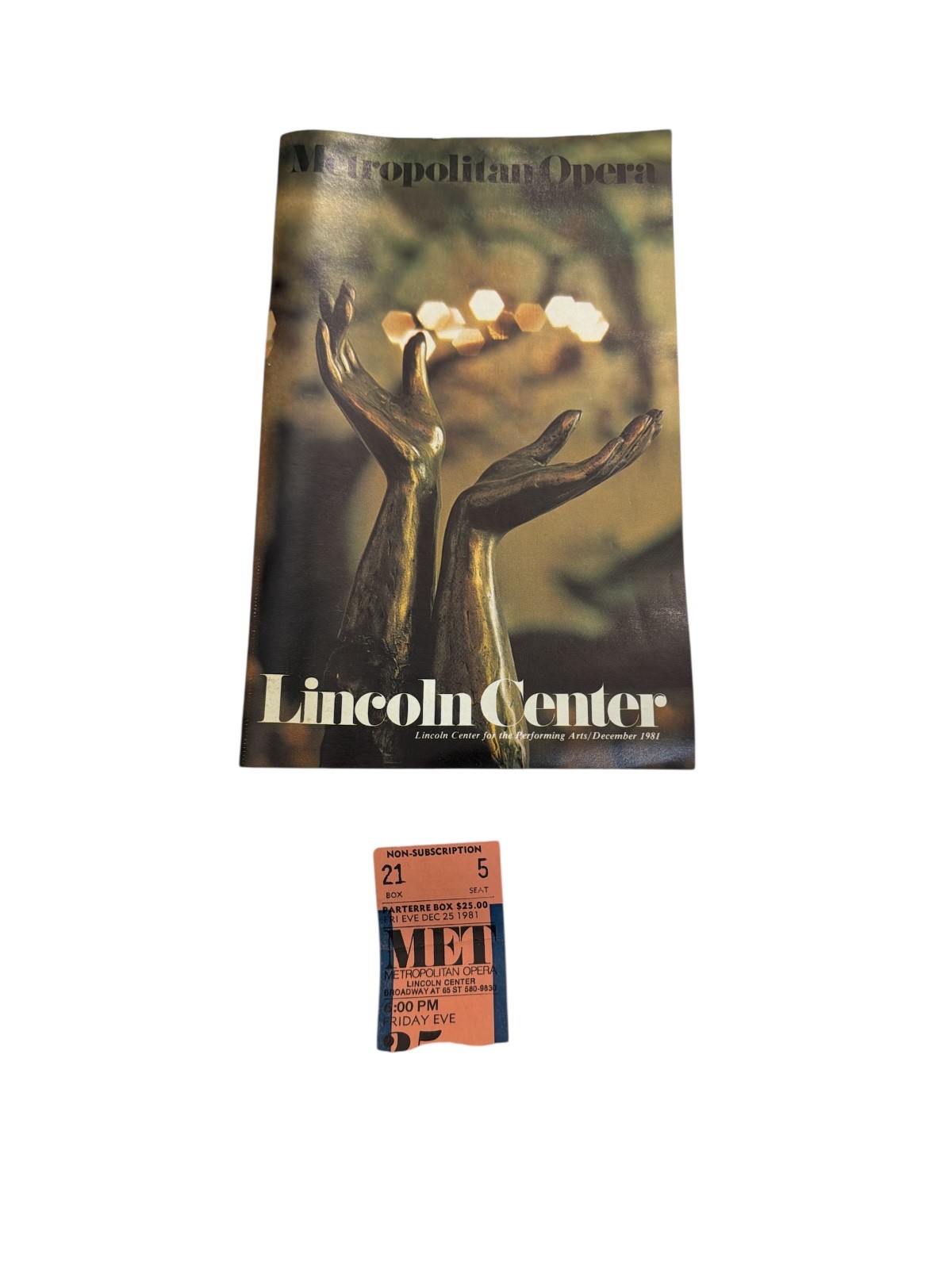 1981 MET Opera Hansel & Gretel Stagebill Lincoln Center Program w Ticket Stub NY