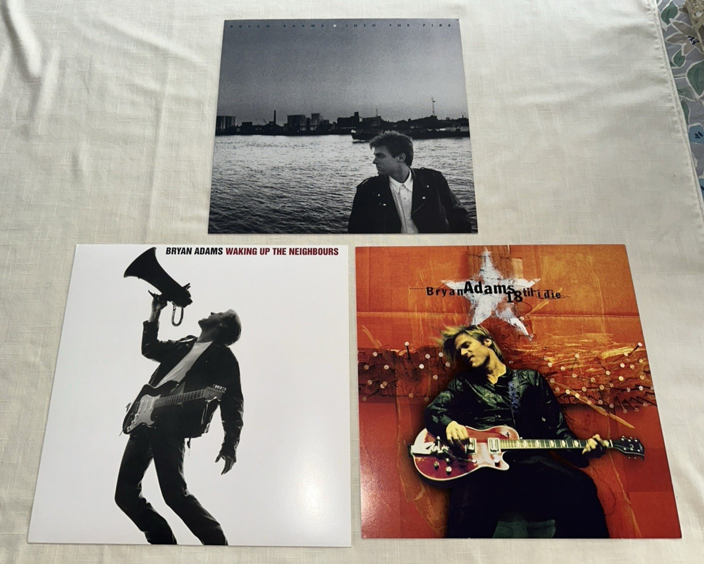 3 Original Bryan Adams Store Promo Album Flats Posters 18 Til I Die, Into Fire..