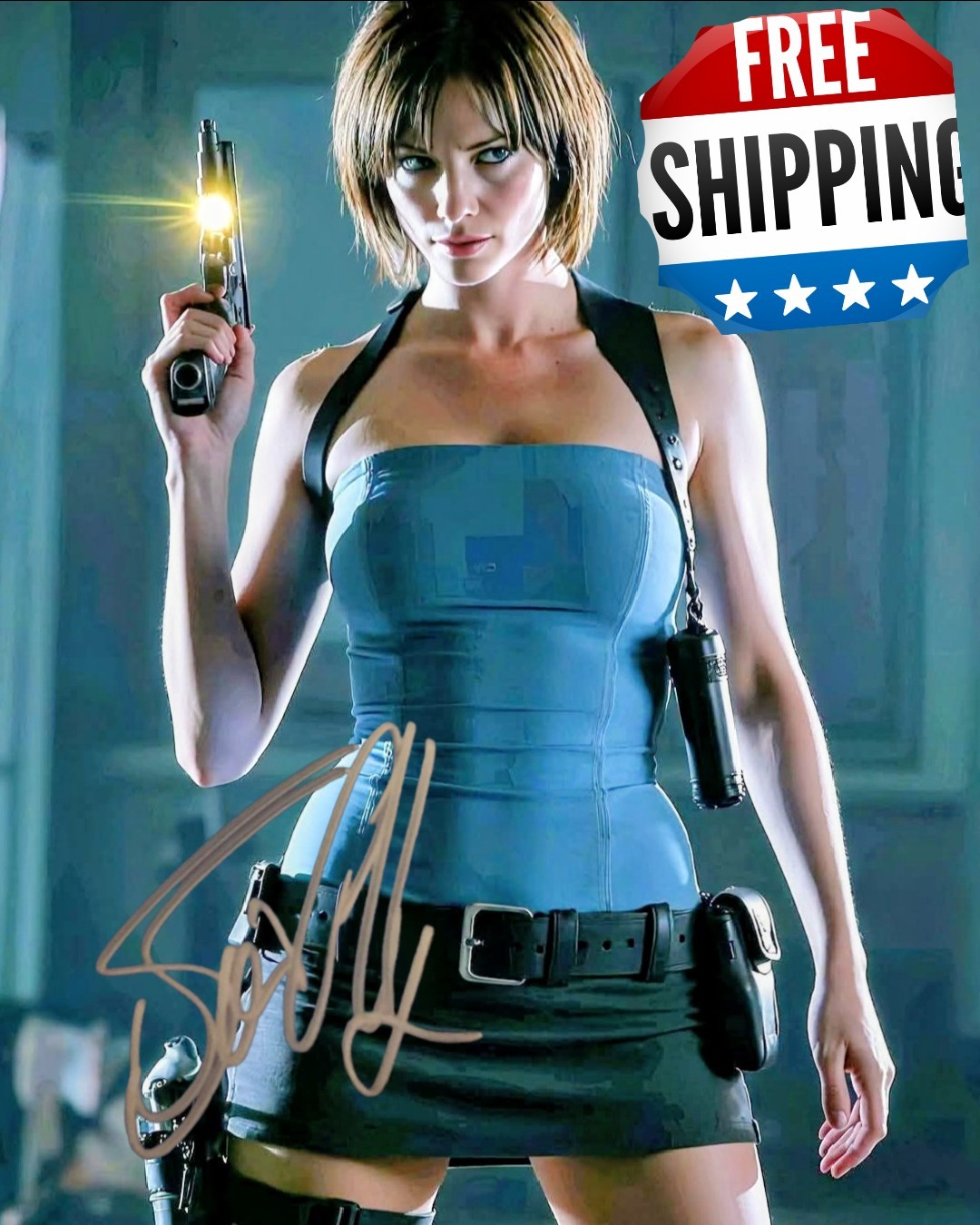 Sienna Guillory ( Jill Valentine) Signed 8×10 Photo Reprint Fast Free Shipping