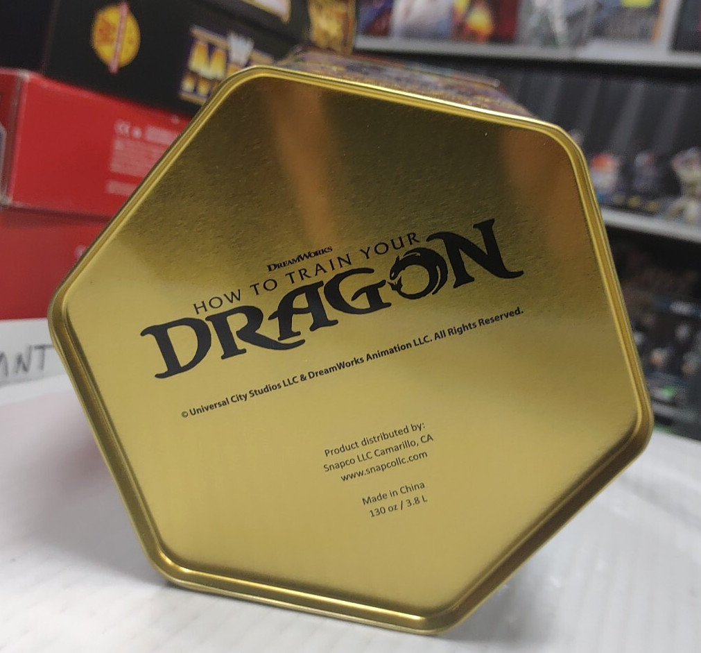 8.5″ HOW TO TRAIN YOUR DRAGON Toothless POPCORN BUCKET Movie Exclusive TIN 2025
