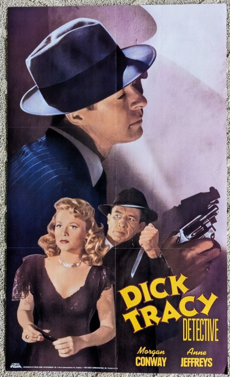 Dick Tracy Detective 1990 Home Video Movie Poster 18X30 Folded 1 Sheet
