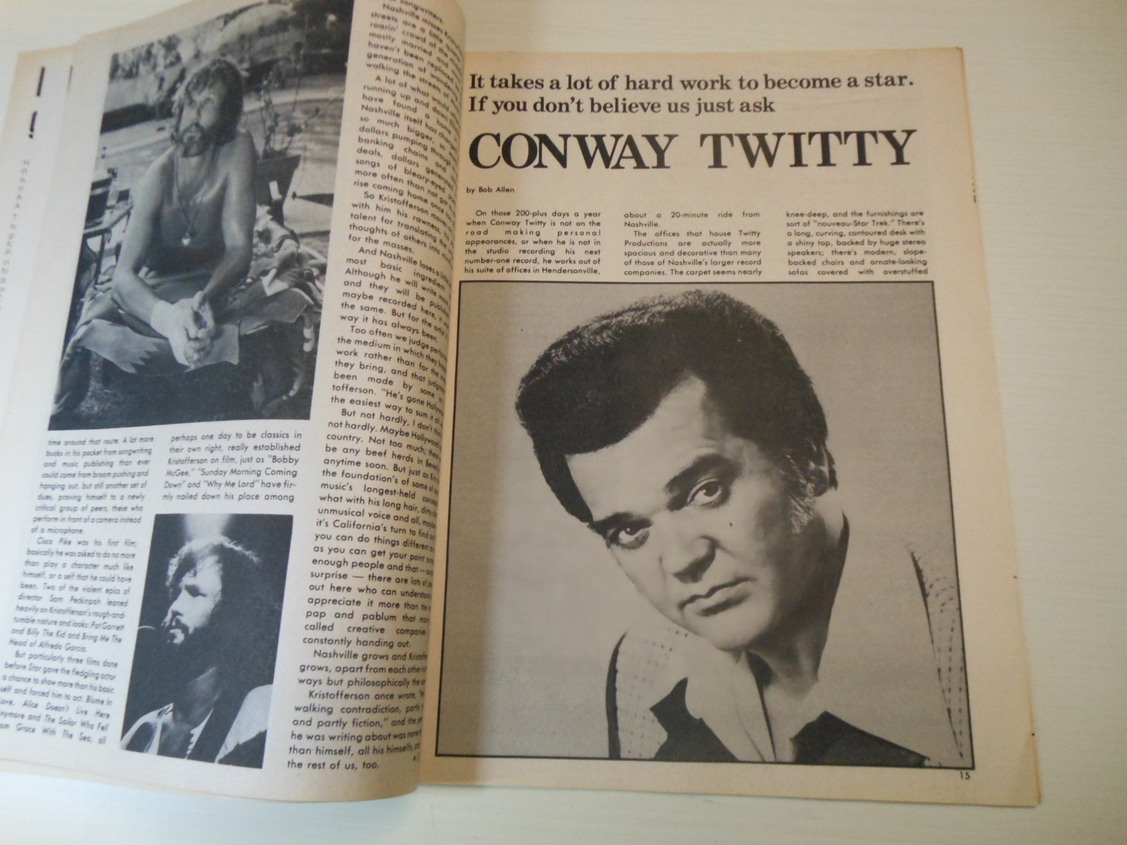 Country Song Roundup Nov 1977 Kris Kristofferson Cover Conway Twitty Vintage
