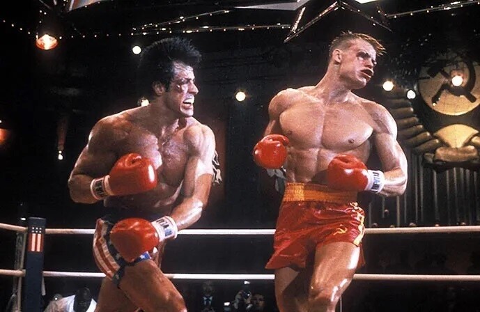 Rocky 4 Sylvester Stallone Dolph Lundgren 8×10 Picture Celebrity Print
