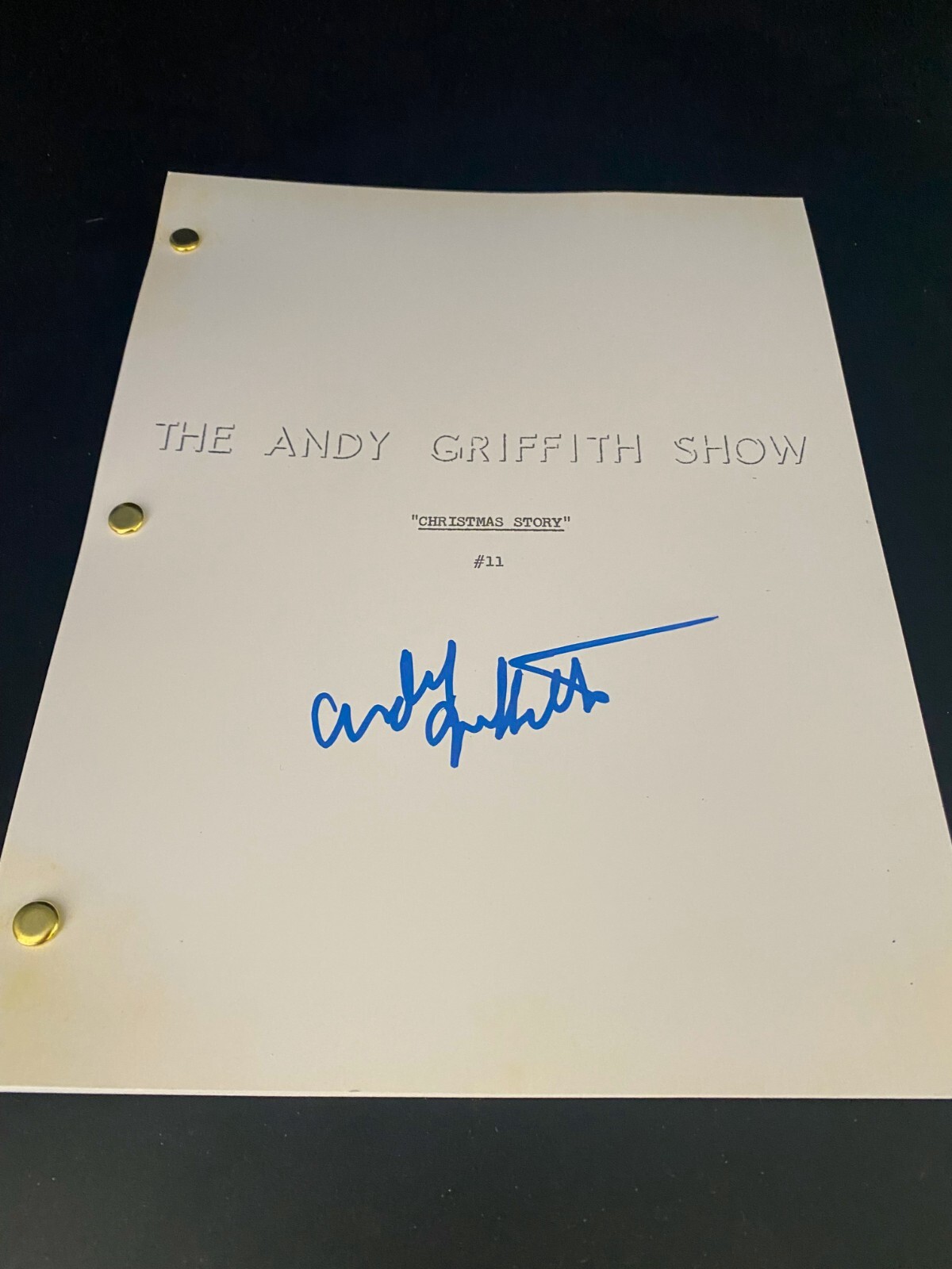 ANDY GRIFFITH SHOW TV Series Script, CHRISTMAS Episode, Don Knotts, Ron Howard