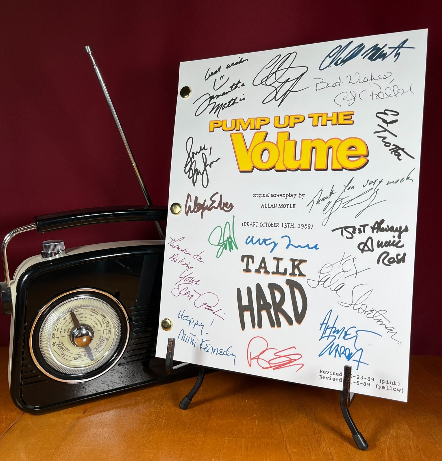 Pump Up The Volume Script Signed- Autograph Reprints- Christian Slater- 132 Page