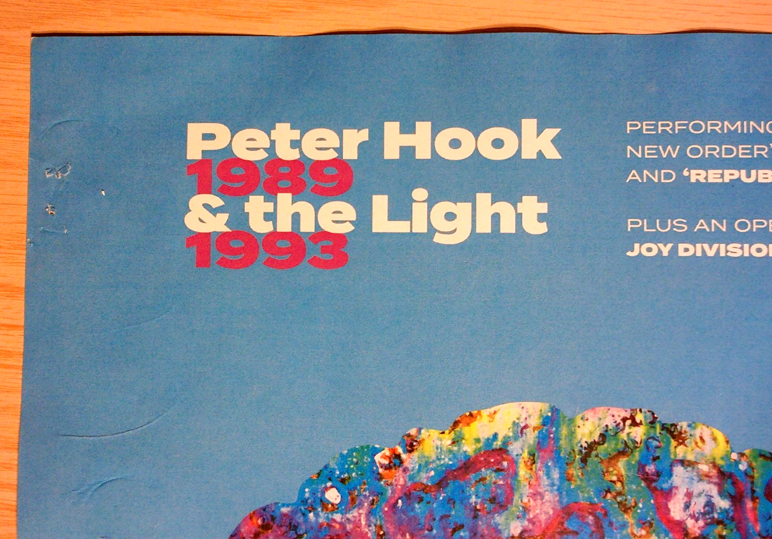 Peter Hook & the Light 2019 Original Concert Show Flyer Poster