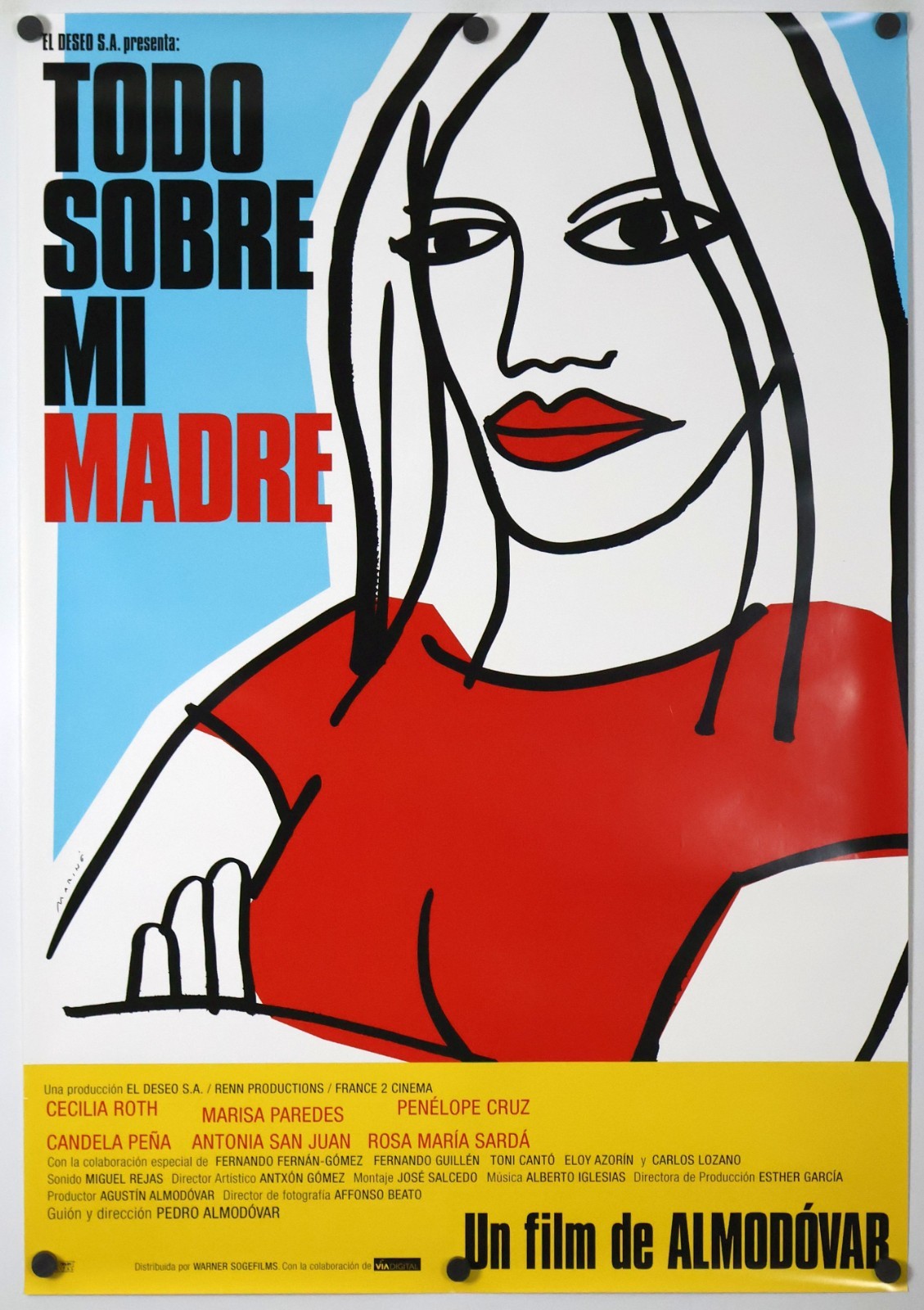 All About My Mother Todo Sobre Mi Madre Pedro Almodovar – original movie poster