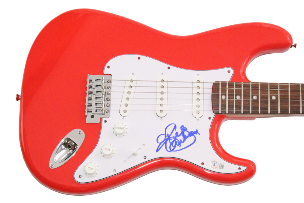 Kelly Clarkson Signed Autograph Red Fender Electric Guitar Breakaway Beckett COA