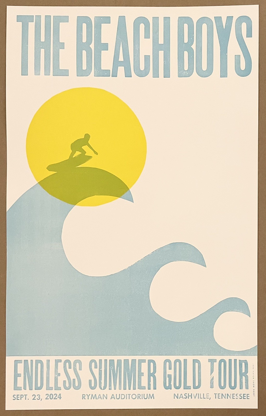 The Beach Boys – Hatch Show Print – Ryman Auditorium – Poster