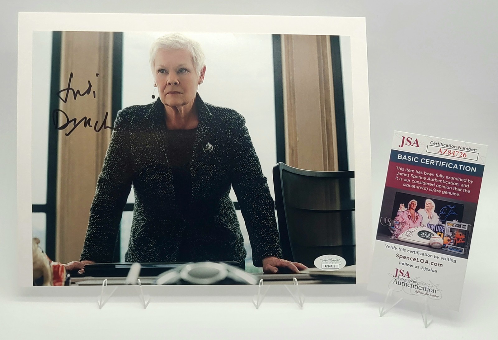 Judi Dench Signed 8×10 Photo – Skyfall Actress Autograph – JSA COA