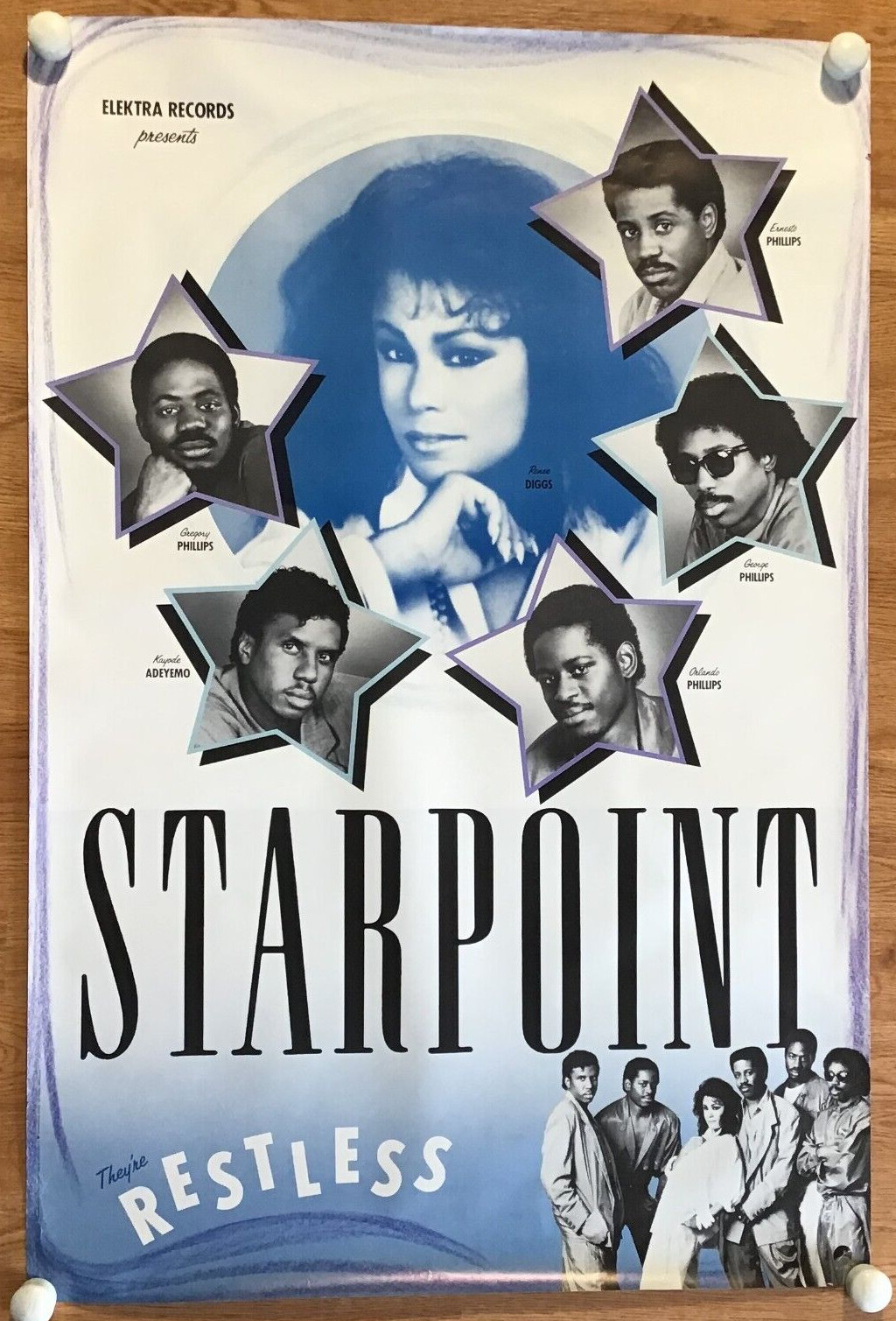 STARPOINT “They’re Restless” Elektra Records Presents Promo Poster-24 x36-1985