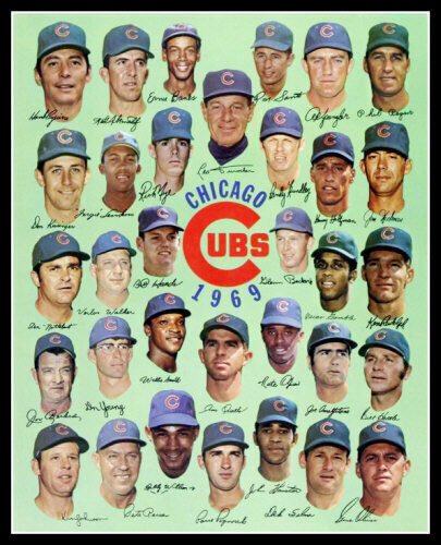 1969 Chicago Cubs Team 8×10 Picture Celebrity Print