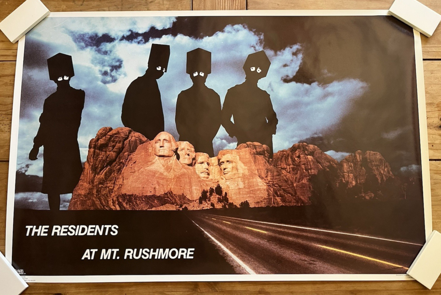 AUTHENTIC ORIGINAL 1982 The Residents at Mt. Rushmore OVERSIZED FAN CLUB Poster