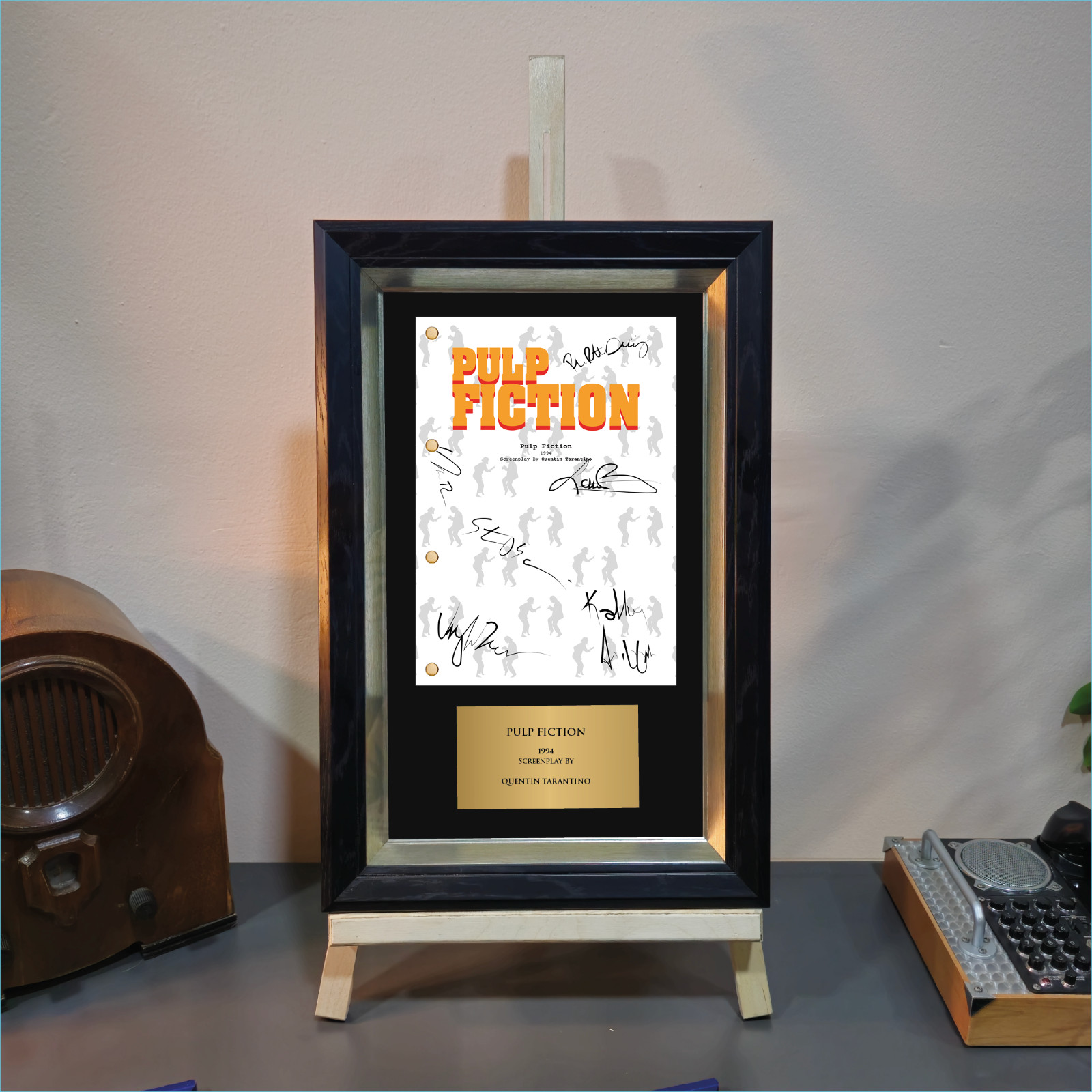 Pulp Fiction Movie Script Display with Signature Framed Wall Art