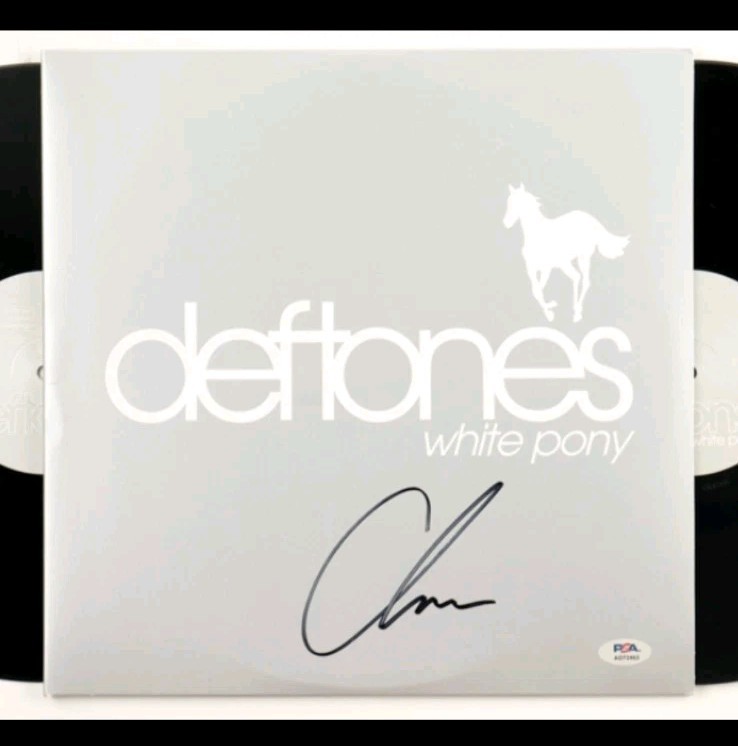 Chino Moreno Deftones White Pony Signed Vinyl Record LP PSA CERT