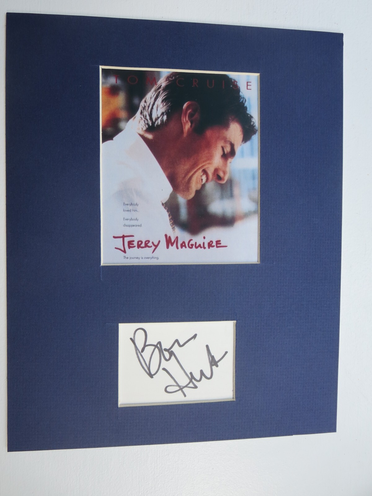 Tom Cruise in “Jerry Maguire” & Bonnie Hunt autograph as Laurel