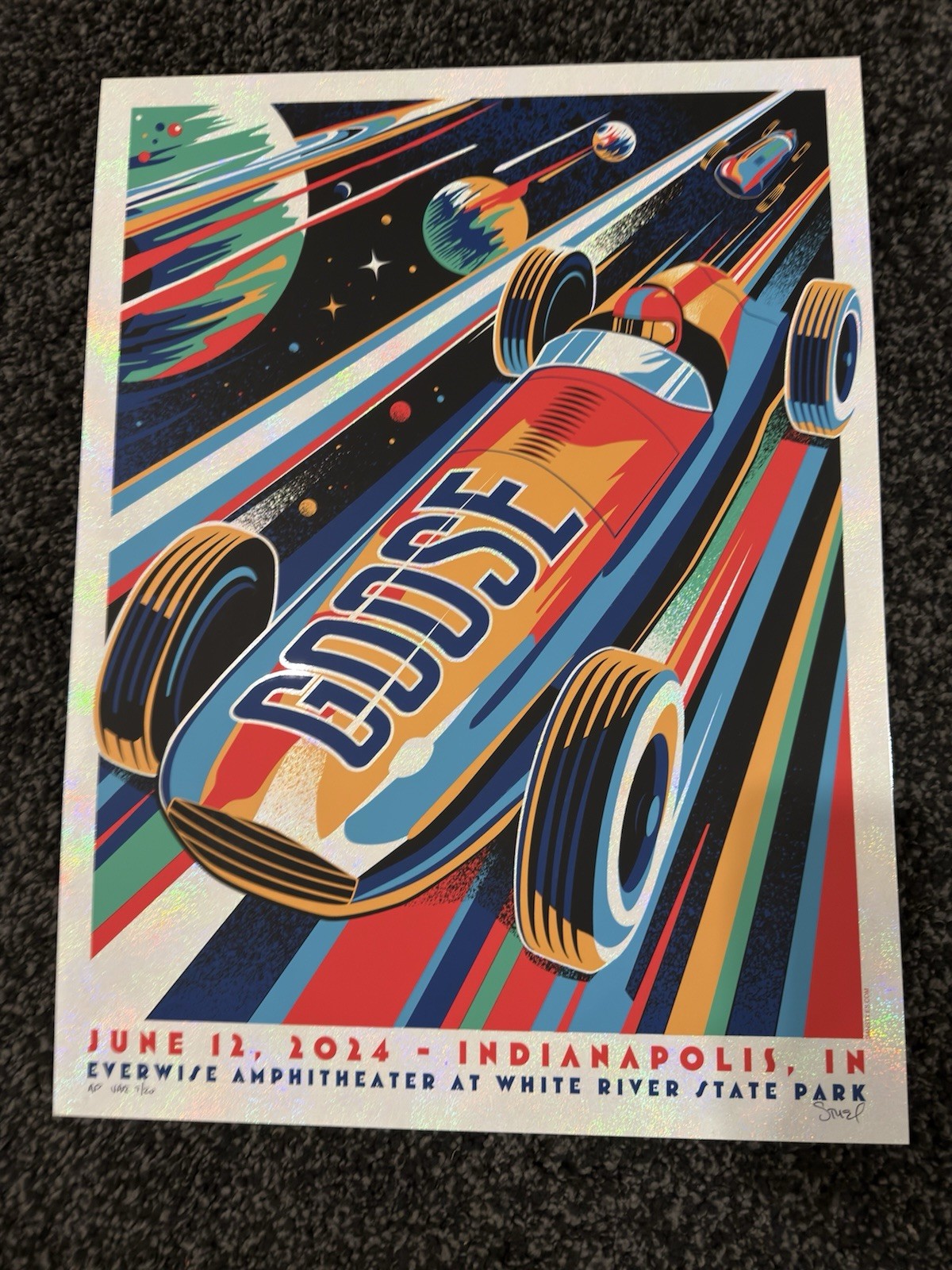 Goose Poster 6/12/2024 Everwise Indianapolis, IN Foil AP Signed by Stiles #7/20