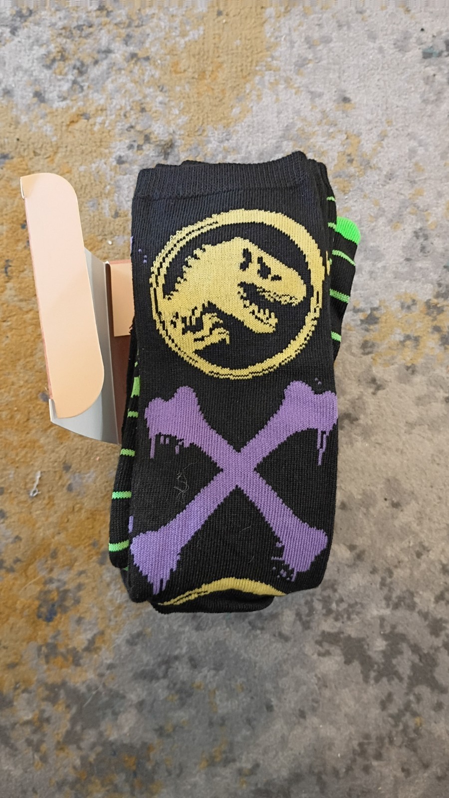 2 Prs Jurassic Park World Tube Socks Loot Crate Exclusive New Shoe Sz 6-12 Adult