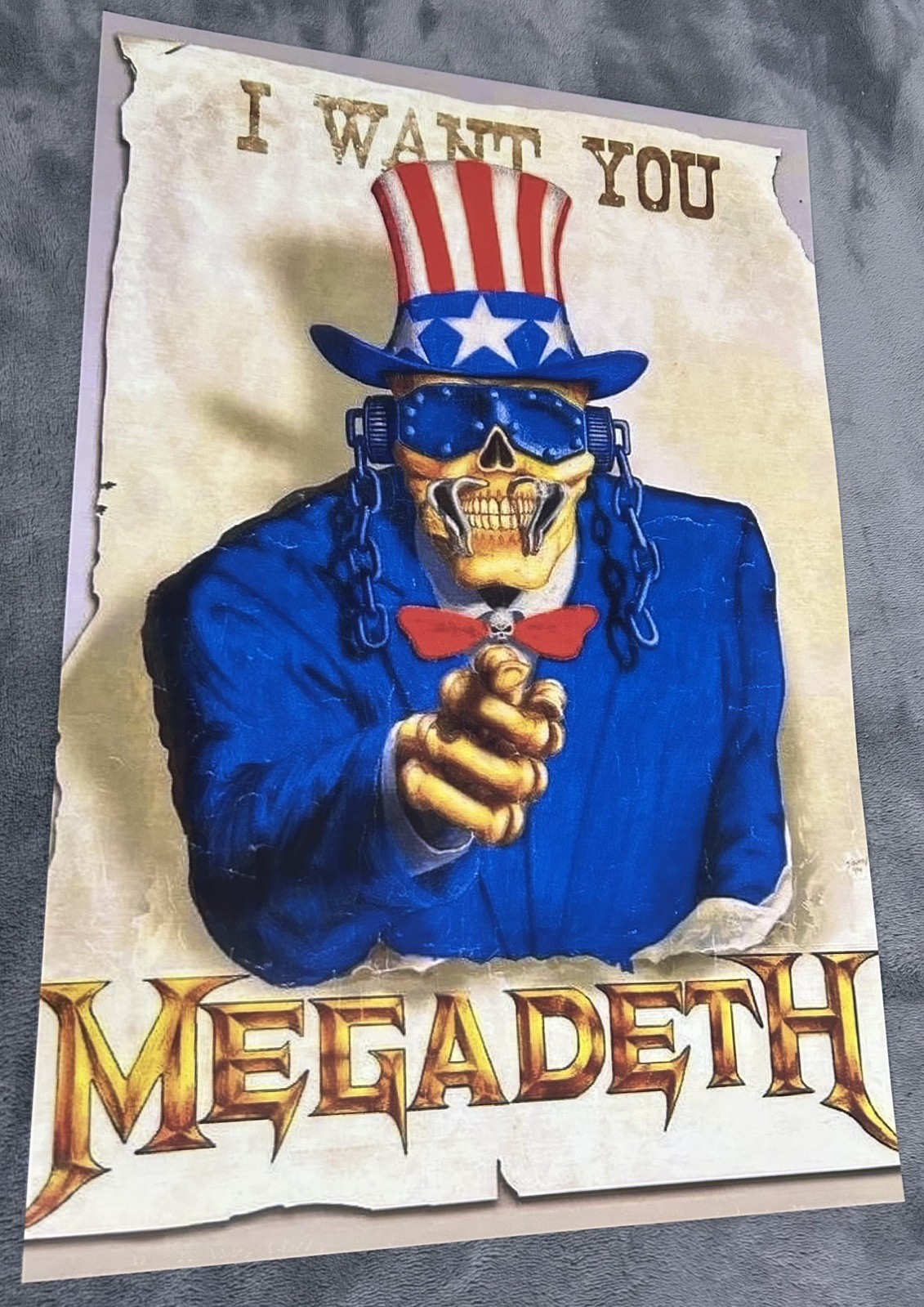 Megadeth Poster rock n roll band heavy metal Uncle Sam skull