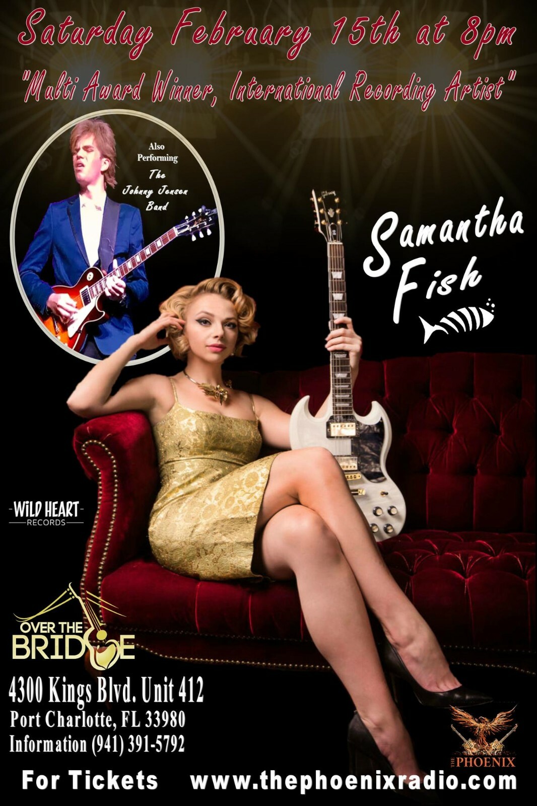 SAMANTHA FISH 2020 FT. MYERS, FLORIDA CONCERT TOUR POSTER- Blues, Roots Rock