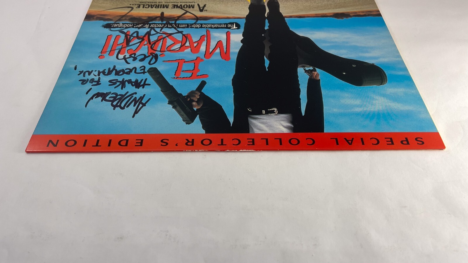 Robert Rodriguez ‘El Mariachi’ Director Signed Autograph Laserdisc COVER