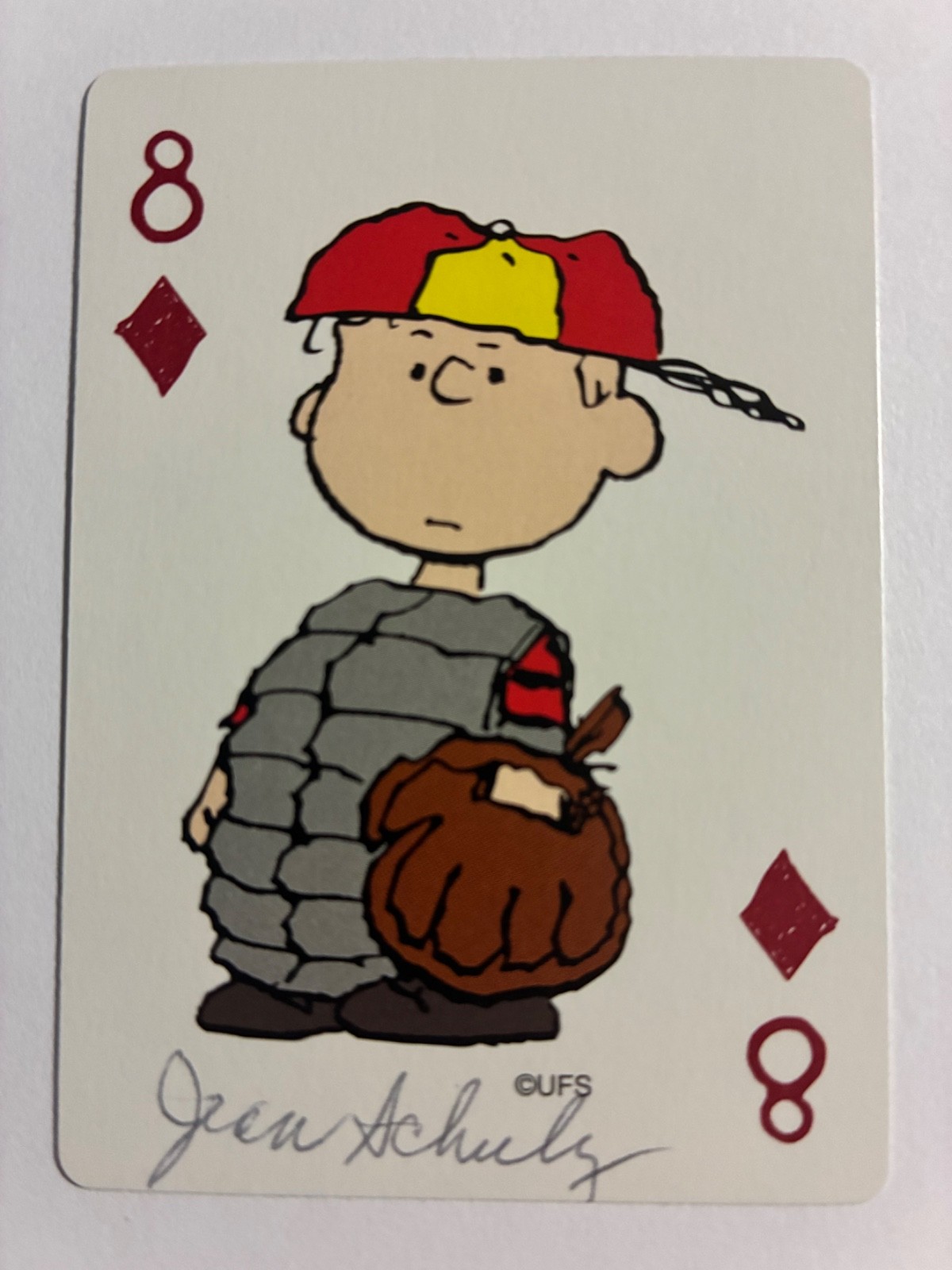 JEAN SCHULZ autograph PEANUTS Charlie Brown Comics SNOOPY signed playing card