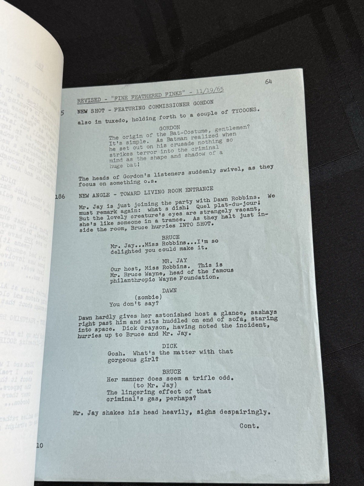 1965 Batman shooting script