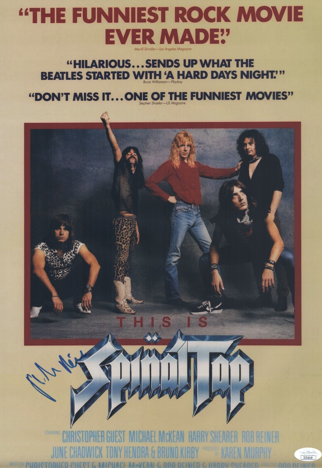 Rob Reiner Hand Signed 12×18 Spinal Tap Director Authentic Autograph JSA COA