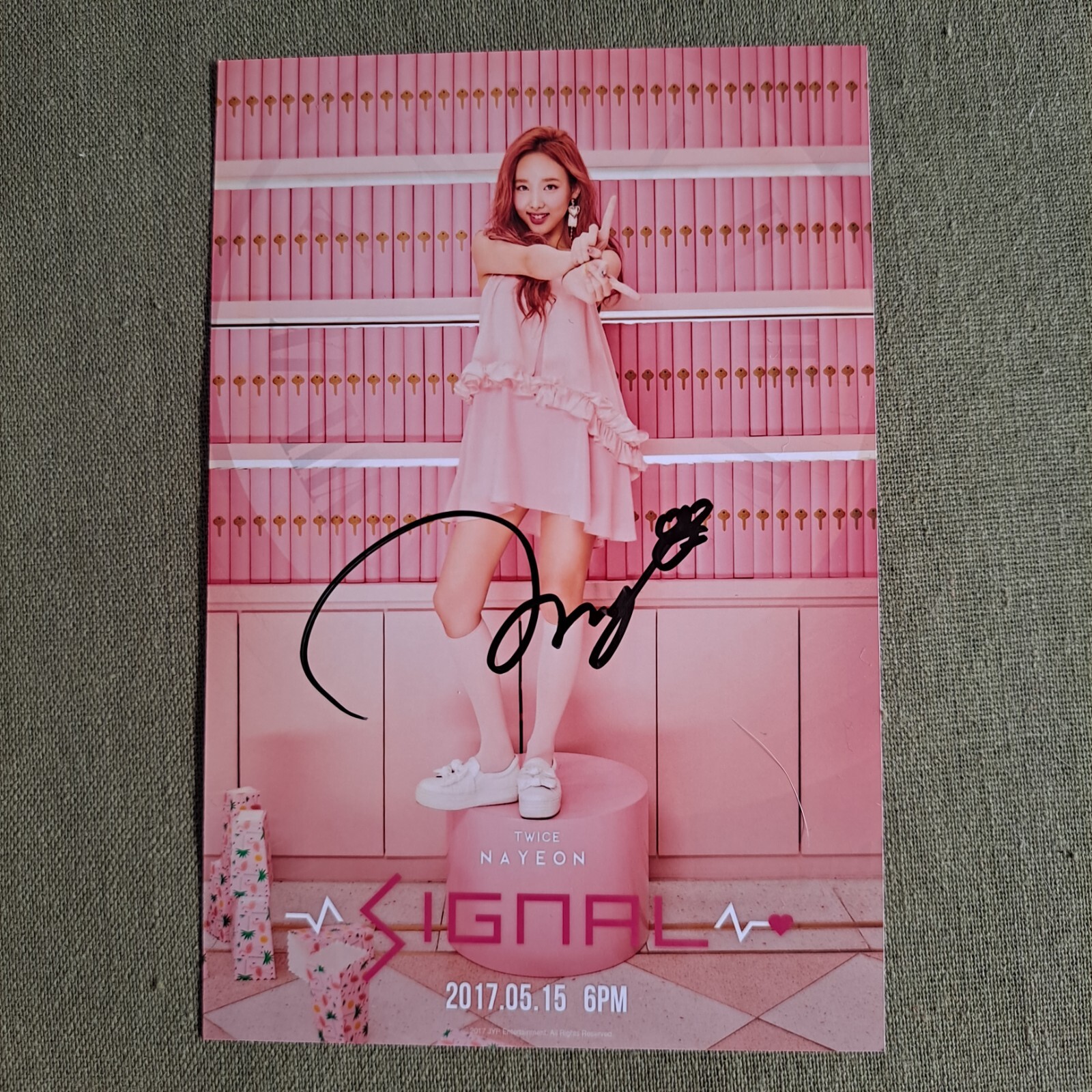 TWICE SIGNAL Autographed Signed Photo 4*6 K-POP Collection 2017B #Nice