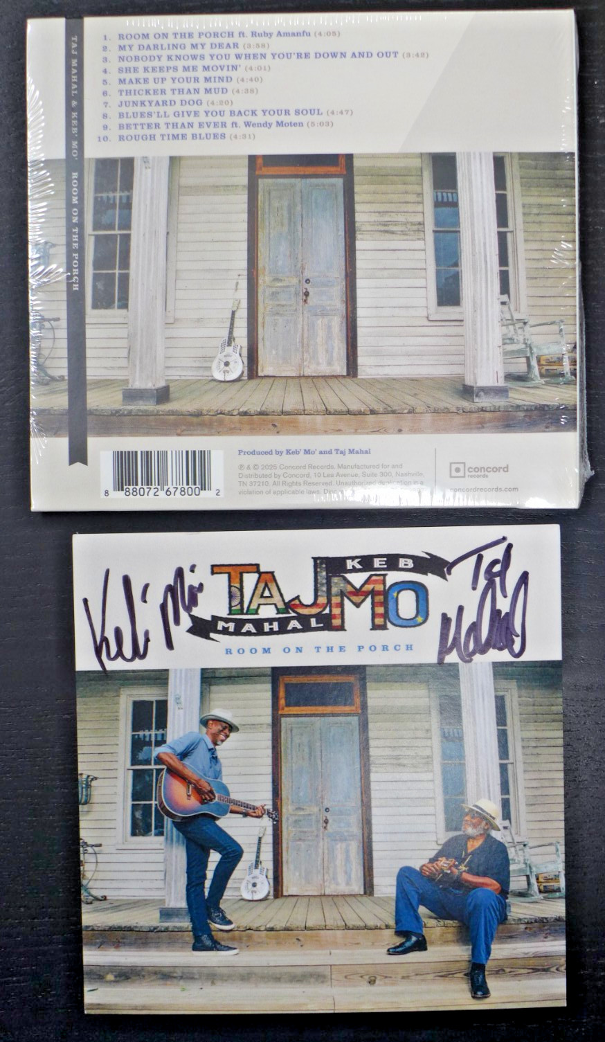TAJ MAHAL KEB MO AUTOGRAPHED ROOM ON THE PORCH SIGNED ART CARD NEW SEALED CD