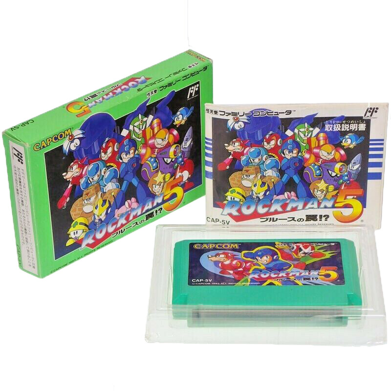 ROCKMAN 5 Megaman Famicom Nintendo FC Japan Import NES Action CAPCOM Complete