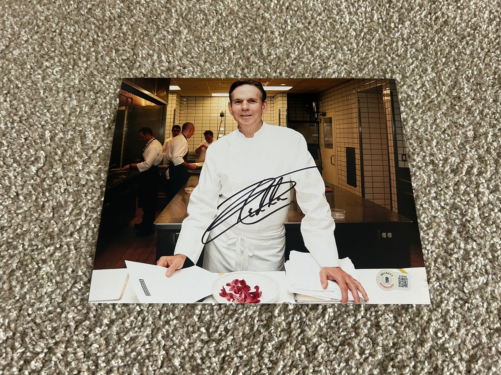 THOMAS KELLER Signed Autograph 8×10 Photo FRENCH LAUNDRY FOOD CHEF BAS BECKETT A