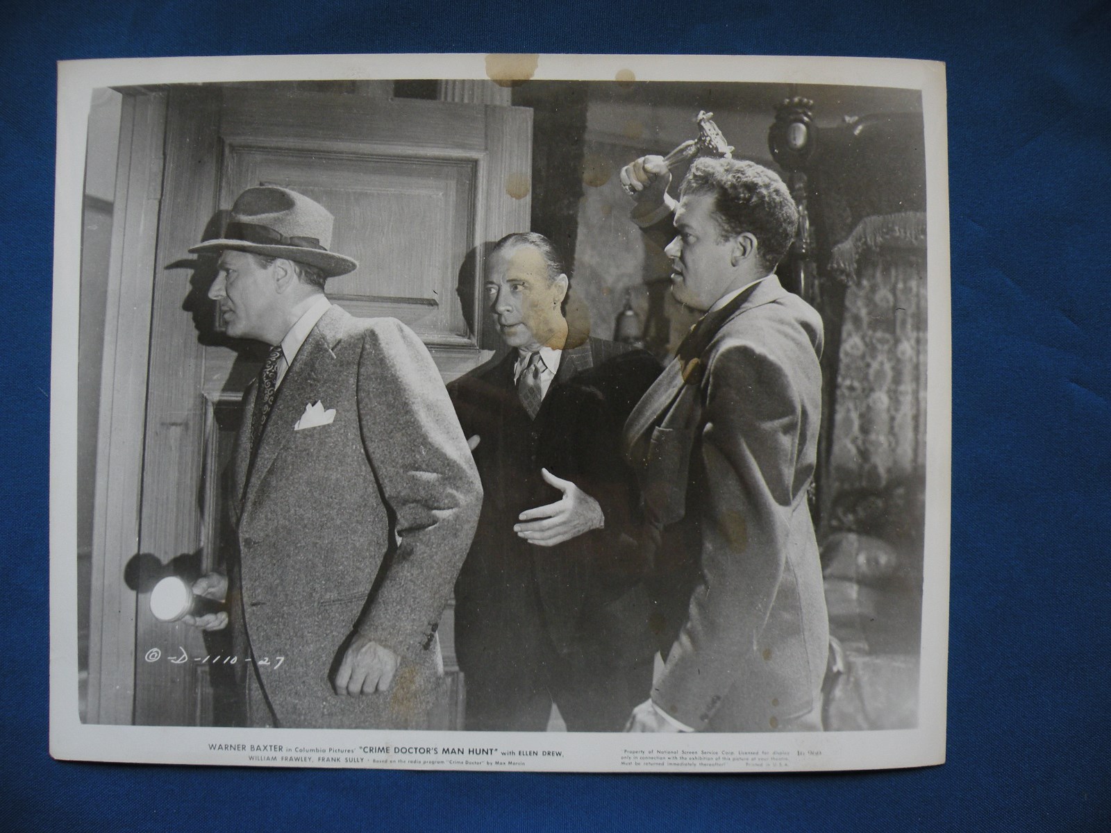 Crime Doctor Man Hunt Warner Baxter 1946 8X10 mvie photo #46/960 1110-27