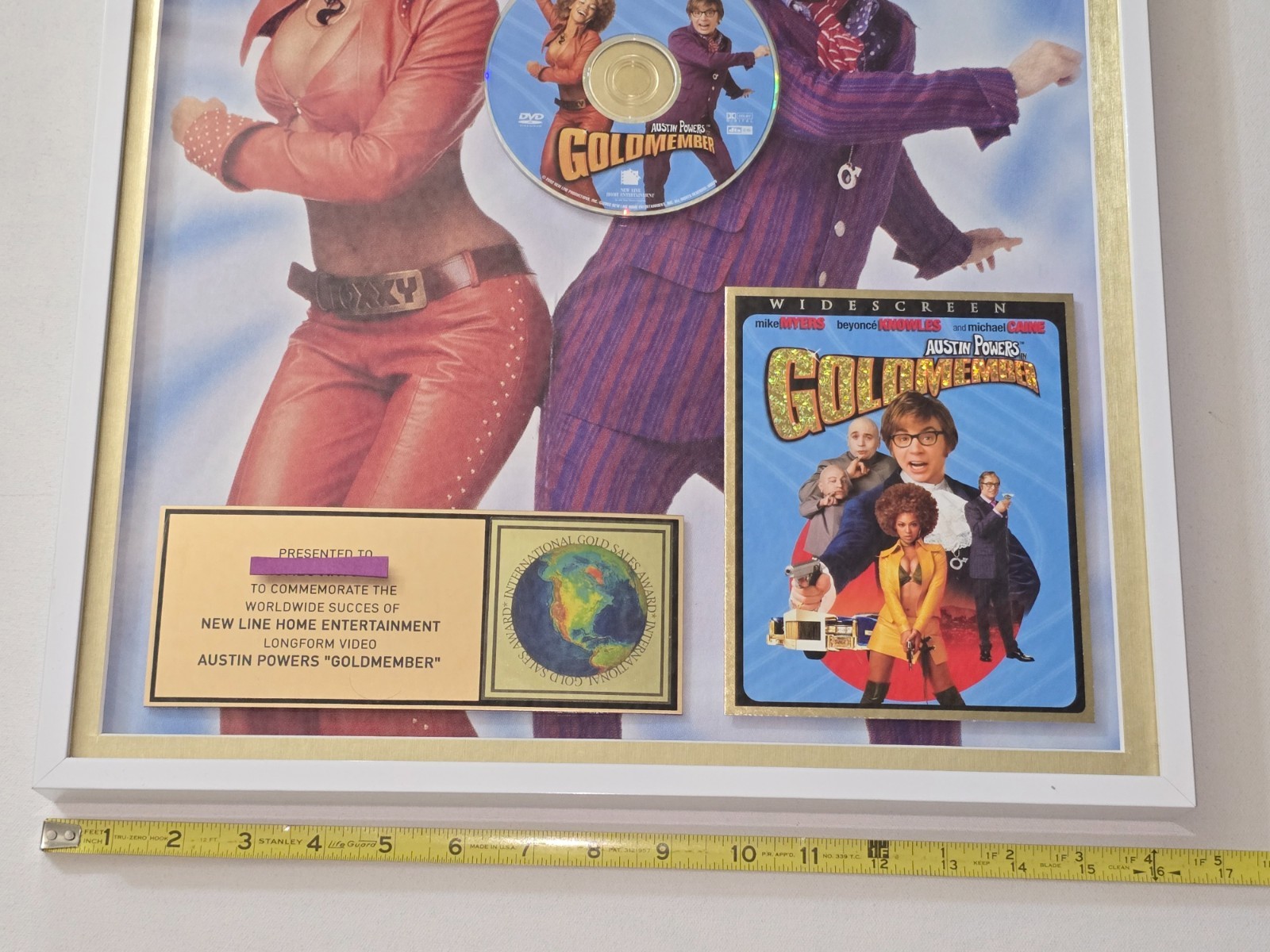 BEYONCE AUSTIN POWERS GOLDMEMBER INTERNATIONAL GOLD SALES AWARD MUSIC VIDEO RIAA