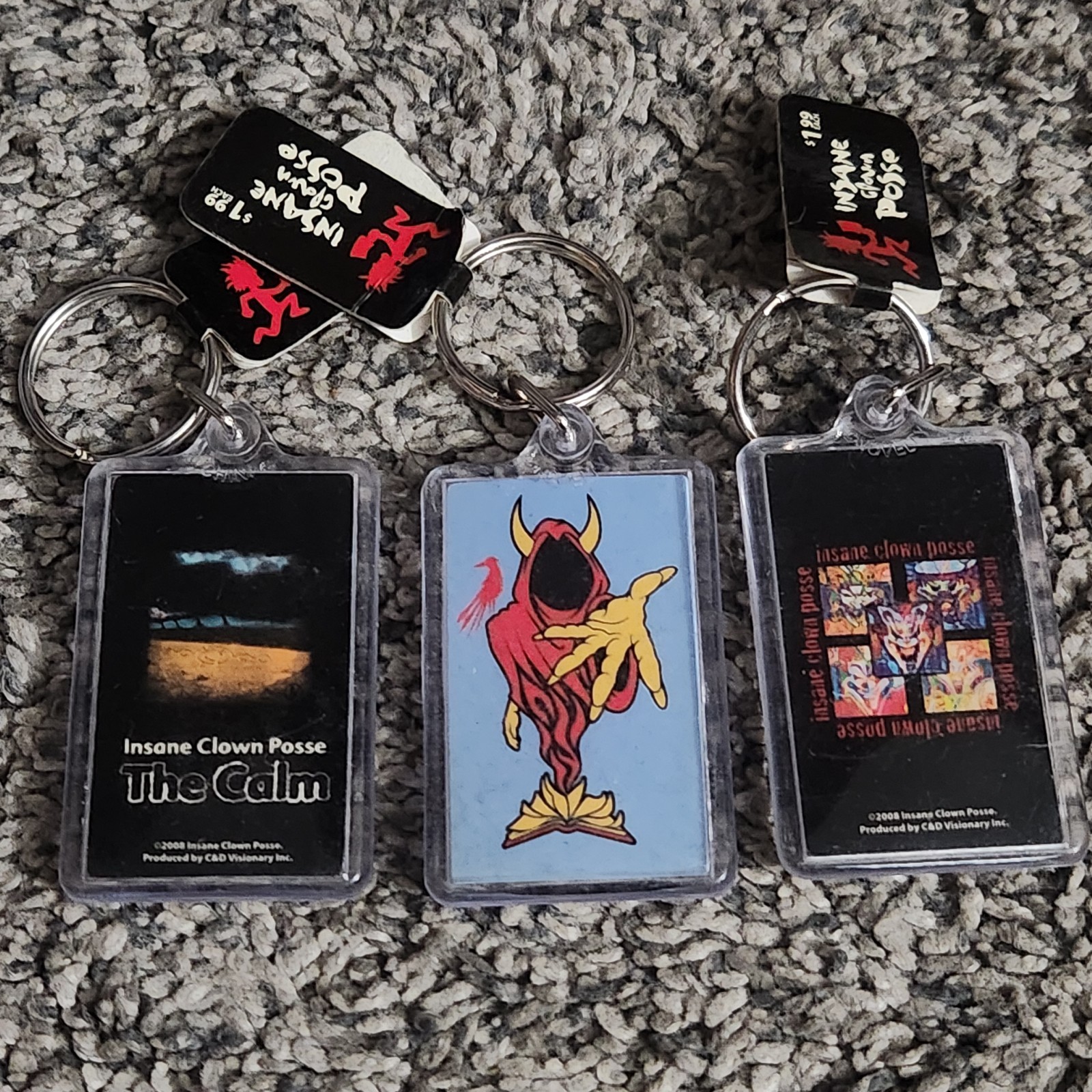 Insane Clown Posse Keychains Lot Of 3 The Calm Wicked Clowns
