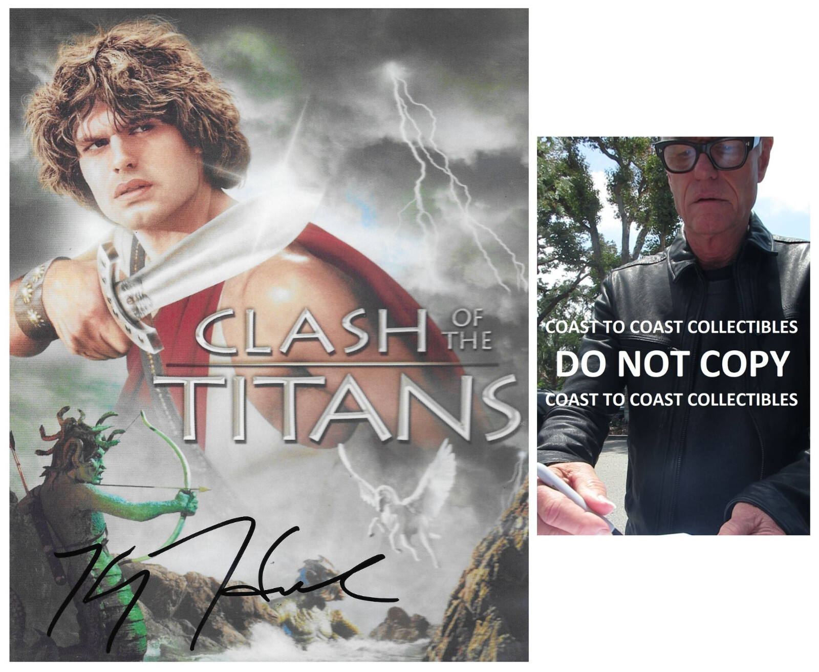 Harry Hamlin Actor Signed Clash of the Titans 8×10 Photo Proof COA Autographed.