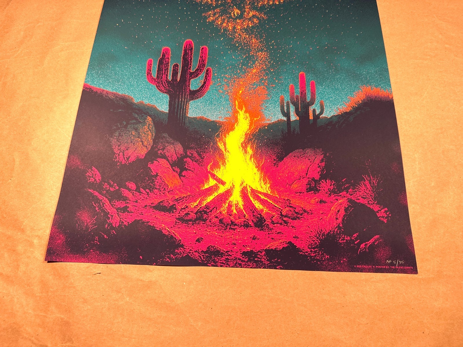🌵 Official The Eagles Sphere 2025 Show Poster Las Vegas AP 11/7 11/8