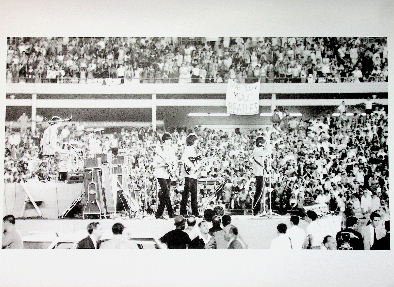 Poster The Beatles Perform Shea Stadium 1965 Print 10″x14″