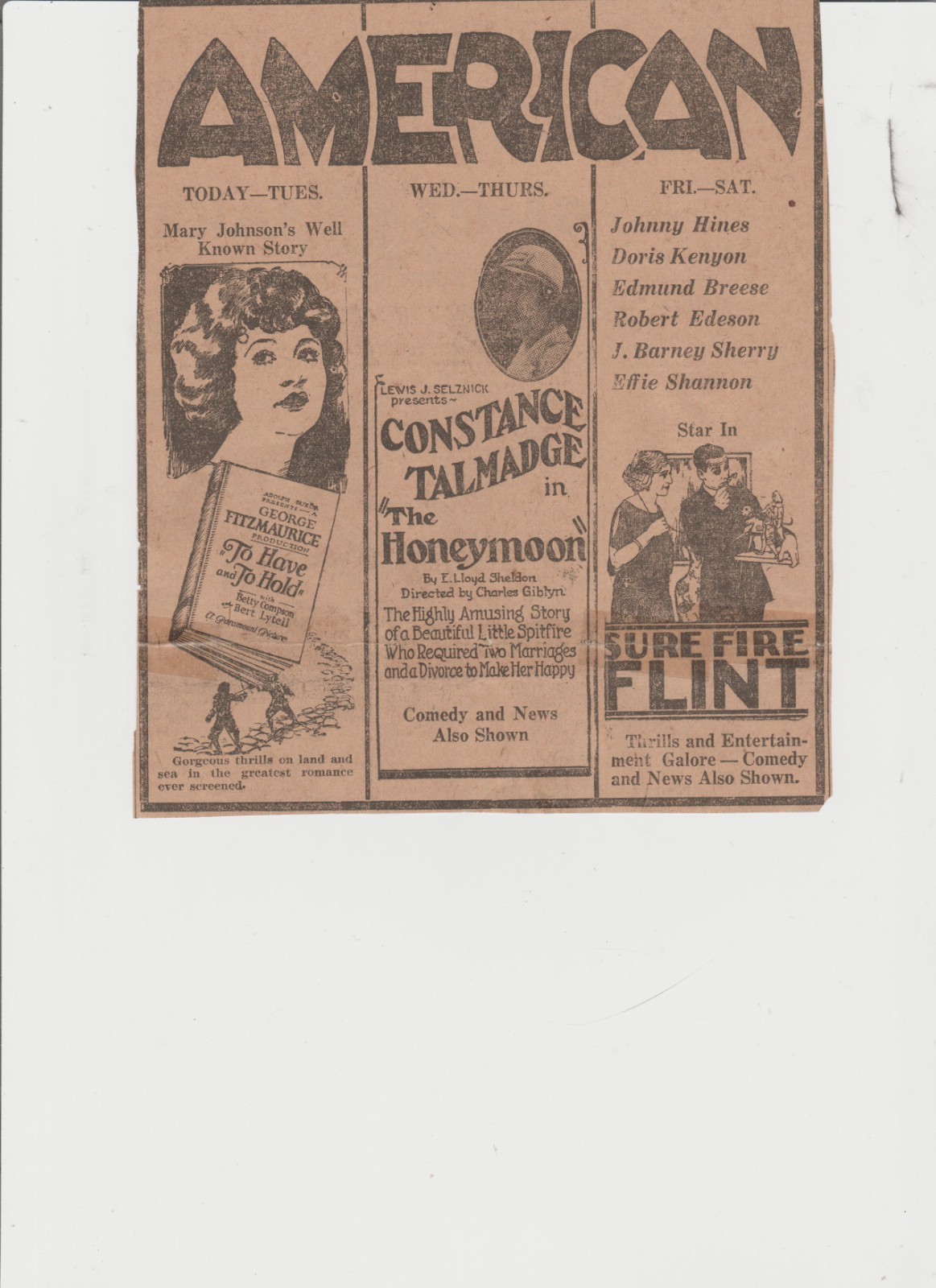 10 Movie Newspaper Advertisements 1920s to 1930s