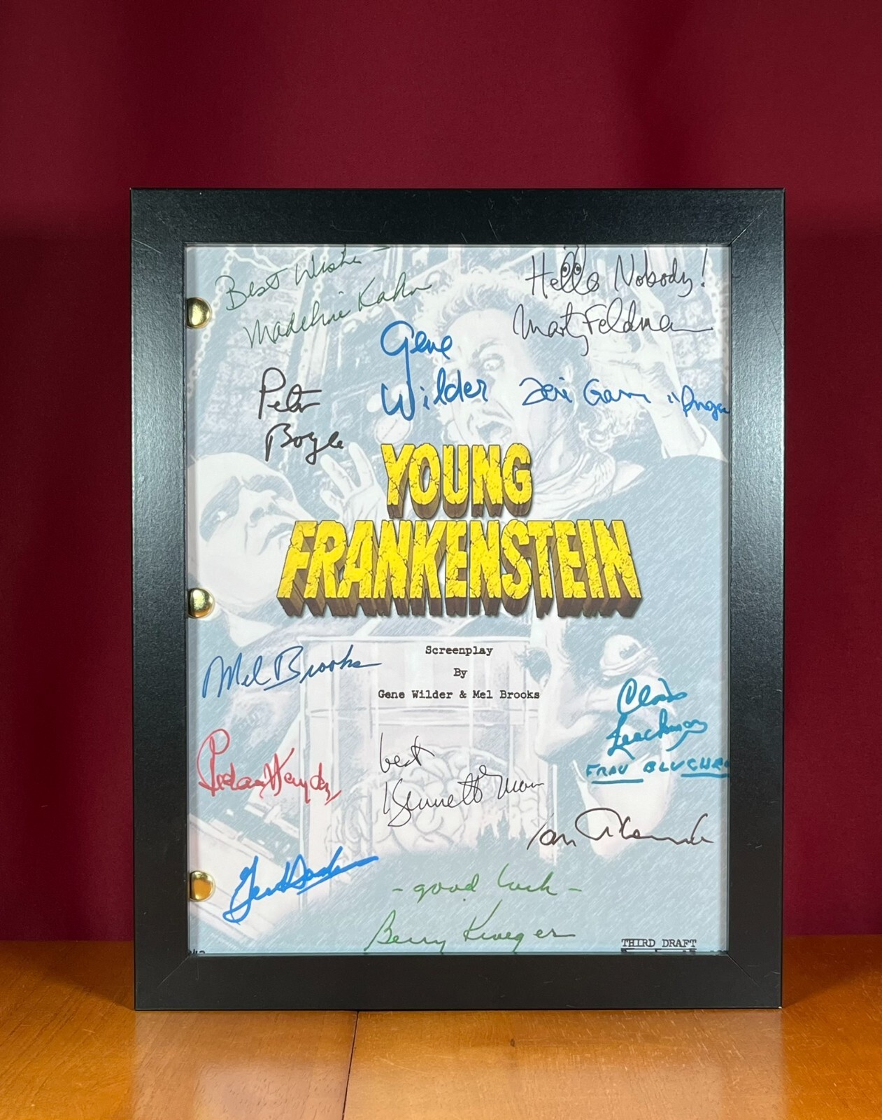 Young Frankenstein Script Signed- Autograph Reprints- 137 Pages- Gene Wilder