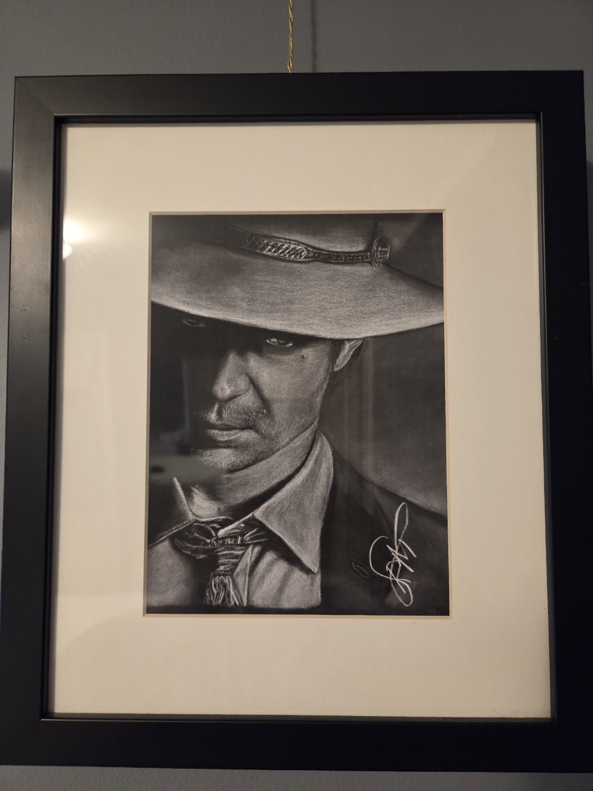 Framed Justified Sketches, Timothy Olyphant (Raylan) & Walton Goggins (Boyd)